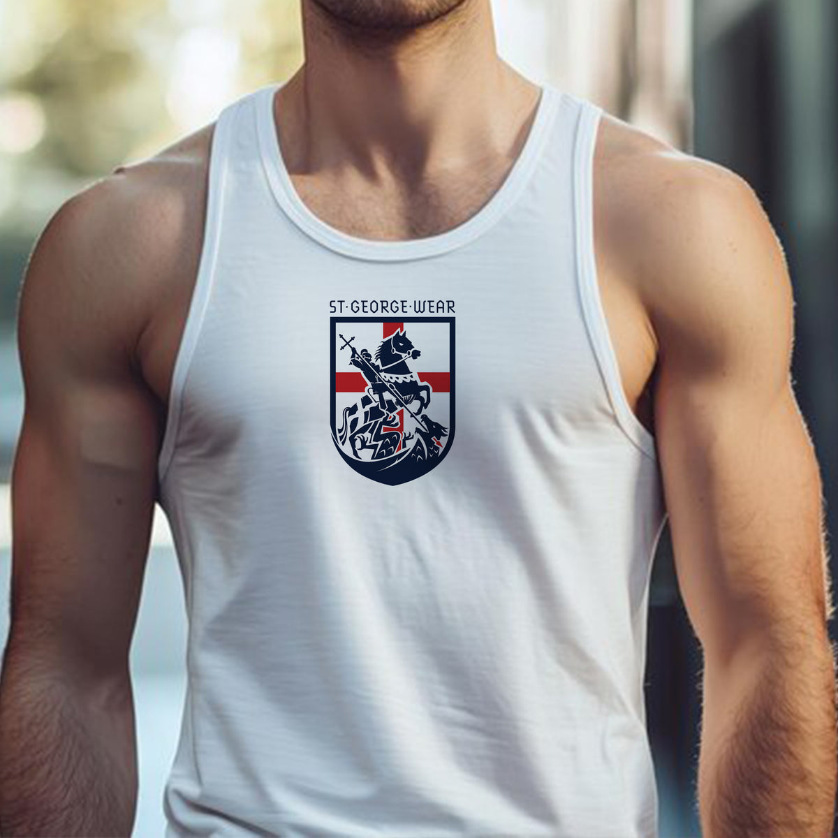 St George Wear - Tank Top Vest white close up