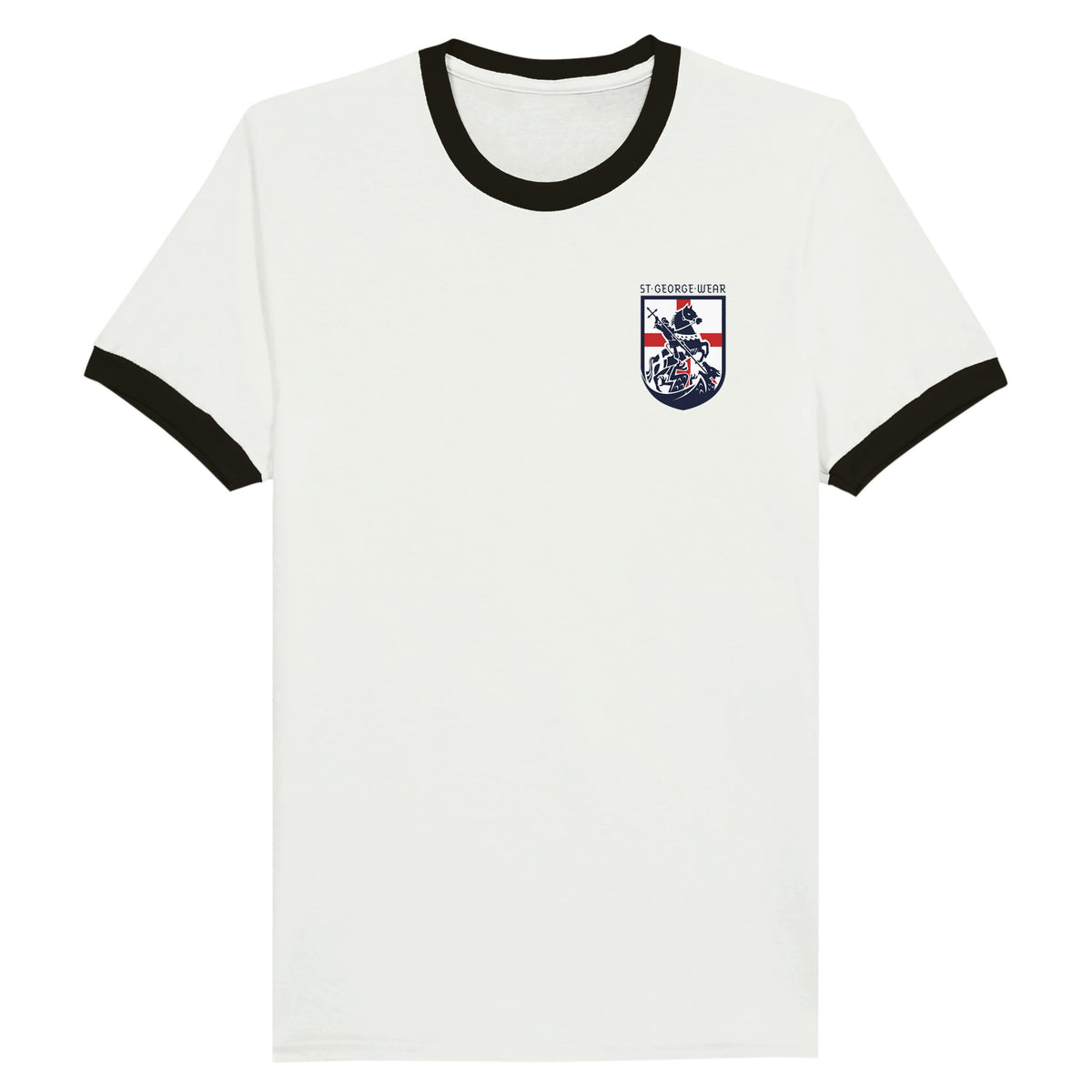 St George Wear Heavyweight Cotton T-Shirt colour bandswhite plain