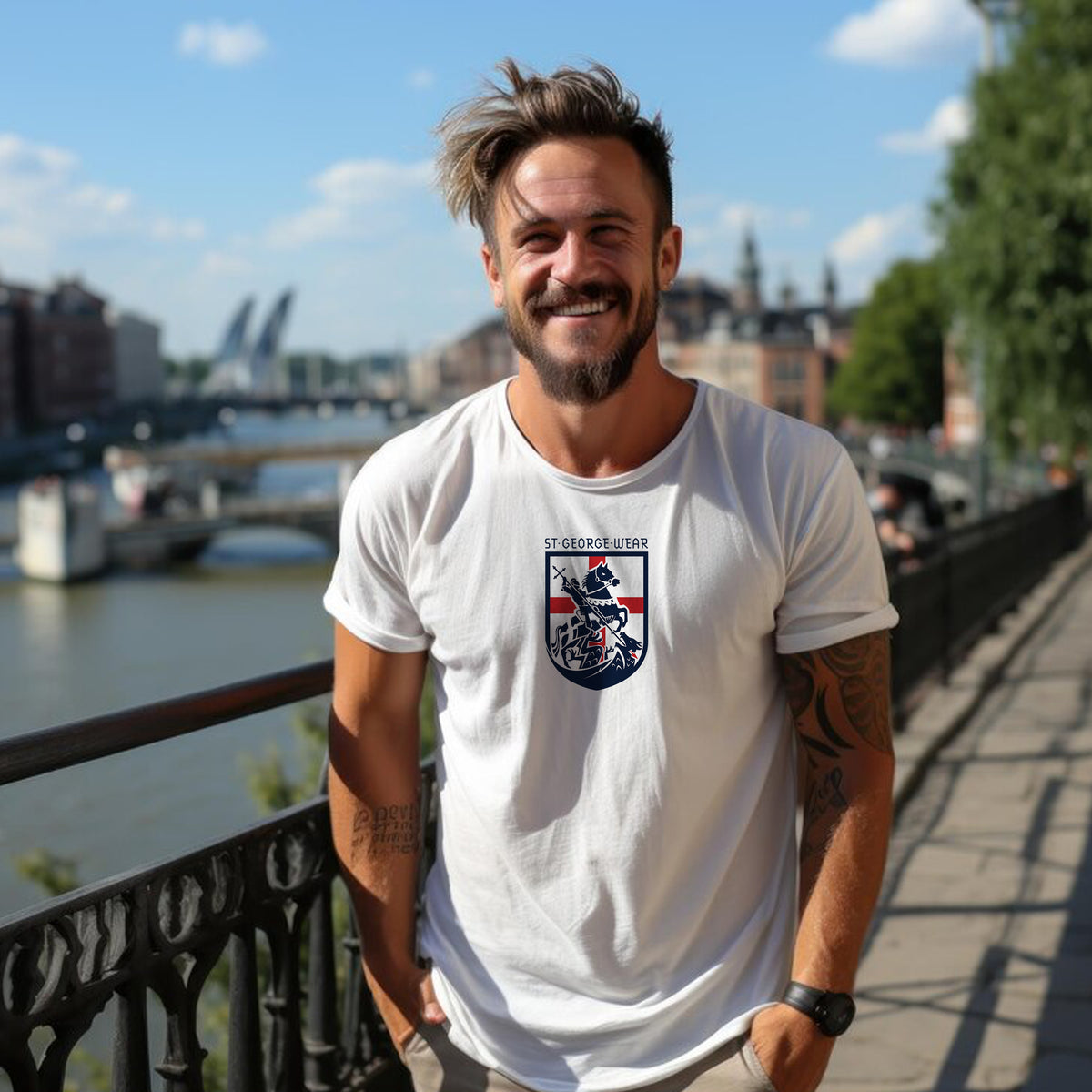 St George Wear Heavyweight Cotton T-Shirt man London