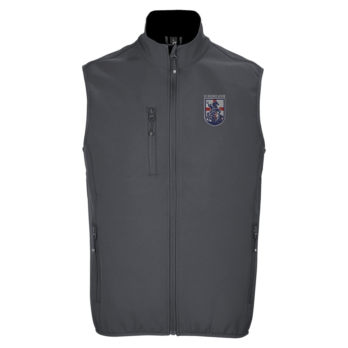 t George Wear Embroidered Logo Jacket gray