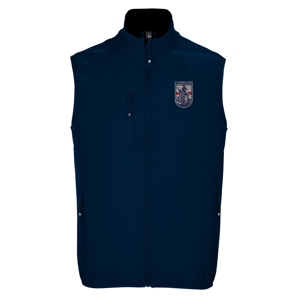 t George Wear Embroidered Logo Jacket navy